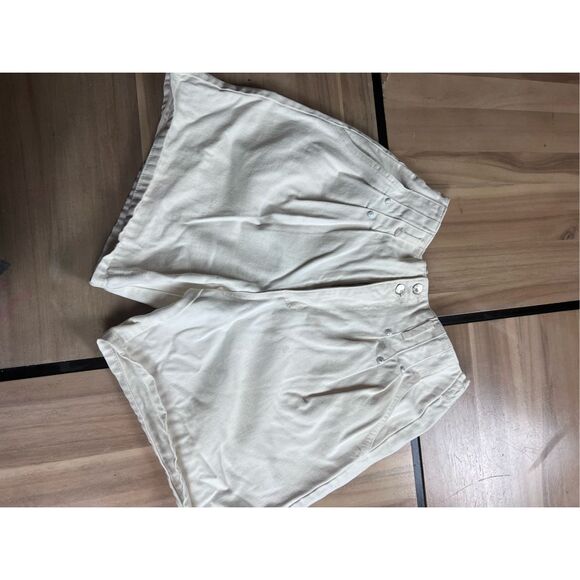 Love Tree Paper-bag Waist Denim Shorts Medium Khaki‎ Tan size large - Picture 2 of 9